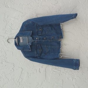 Cropped Jean Jacket Size Large